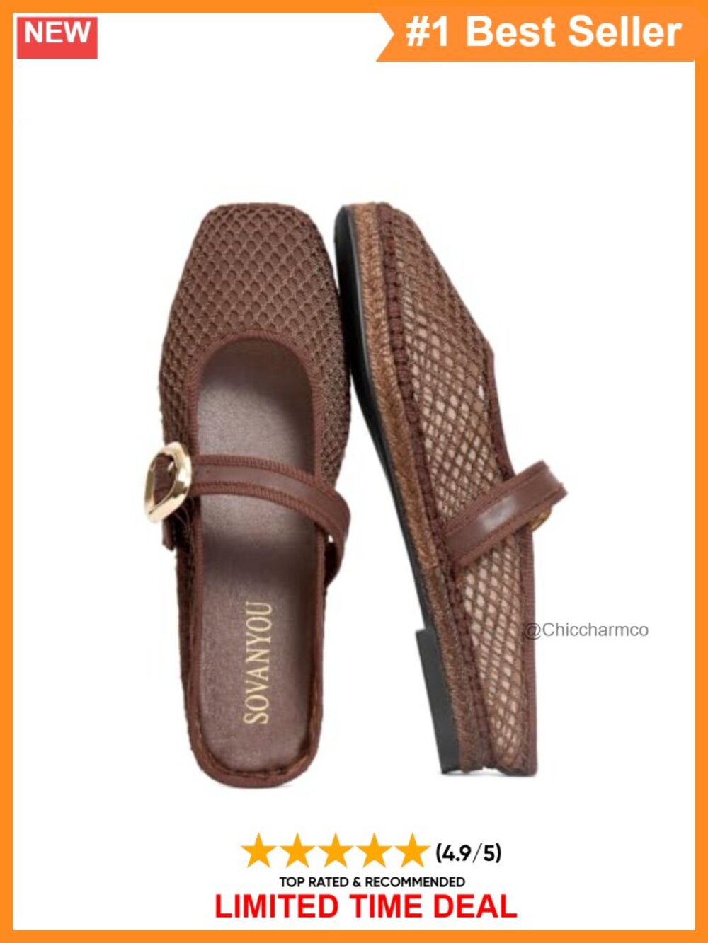 Mesh Flats Square Toe Espadrilles Mules Slip On Ballet Flat